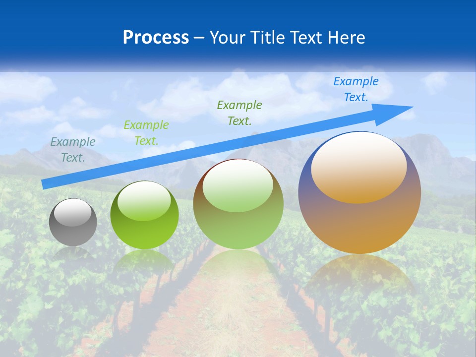 A Vineyard Field With Mountains In The Background PowerPoint Template