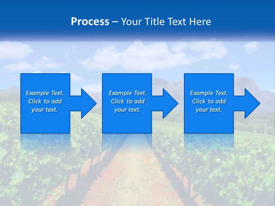 A Vineyard Field With Mountains In The Background PowerPoint Template