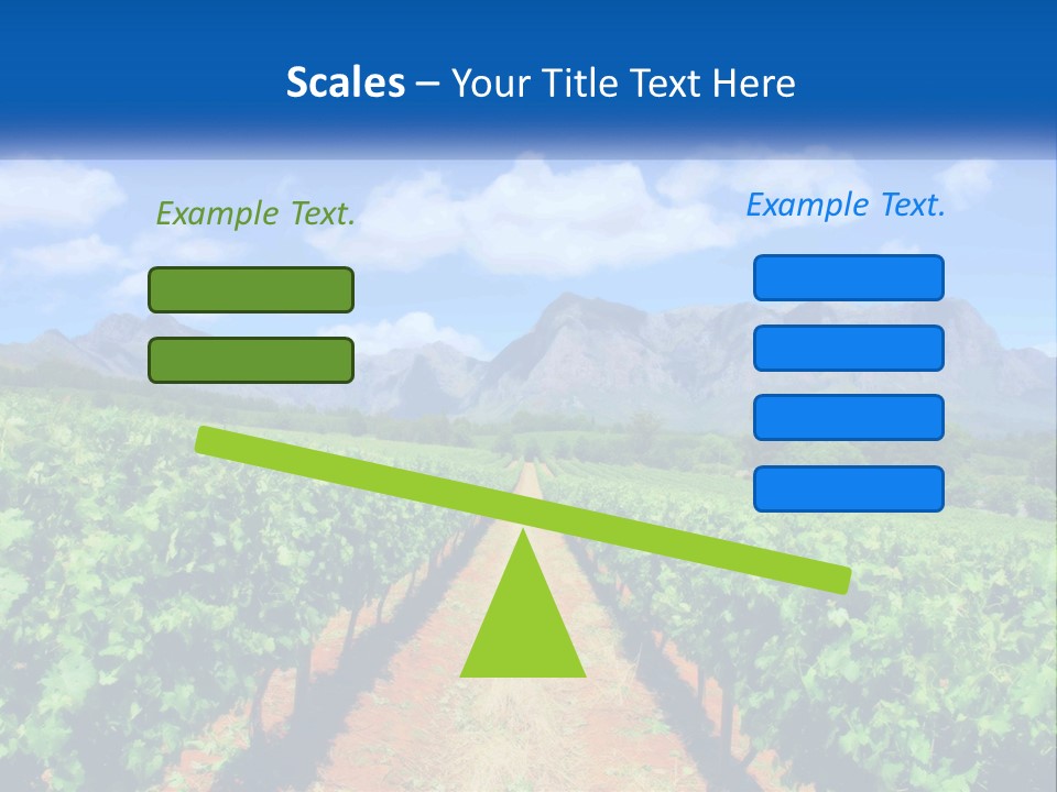A Vineyard Field With Mountains In The Background PowerPoint Template