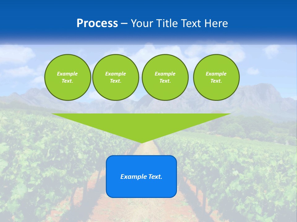 A Vineyard Field With Mountains In The Background PowerPoint Template
