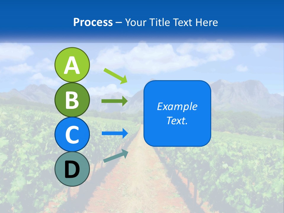 A Vineyard Field With Mountains In The Background PowerPoint Template