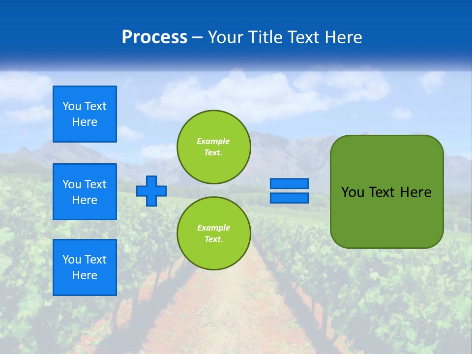 A Vineyard Field With Mountains In The Background PowerPoint Template
