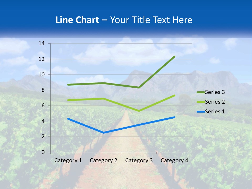 A Vineyard Field With Mountains In The Background PowerPoint Template