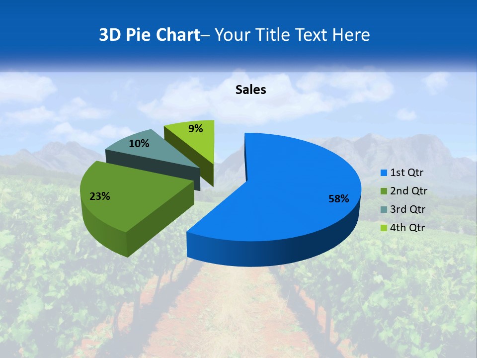 A Vineyard Field With Mountains In The Background PowerPoint Template