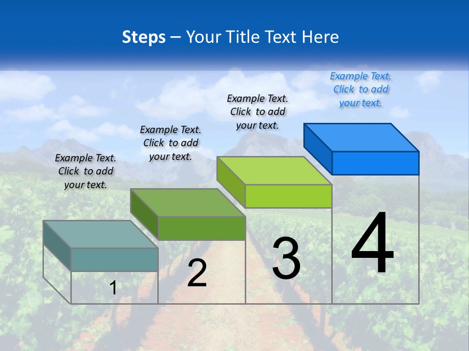 A Vineyard Field With Mountains In The Background PowerPoint Template