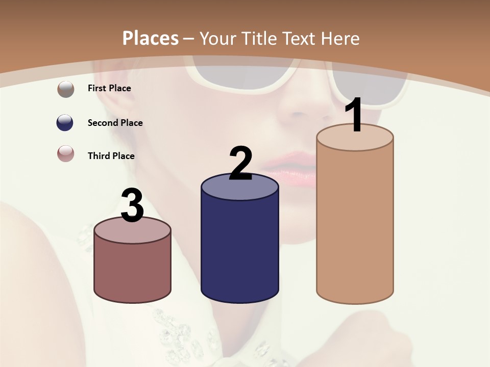 A Woman Wearing Sunglasses And A White Shirt PowerPoint Template
