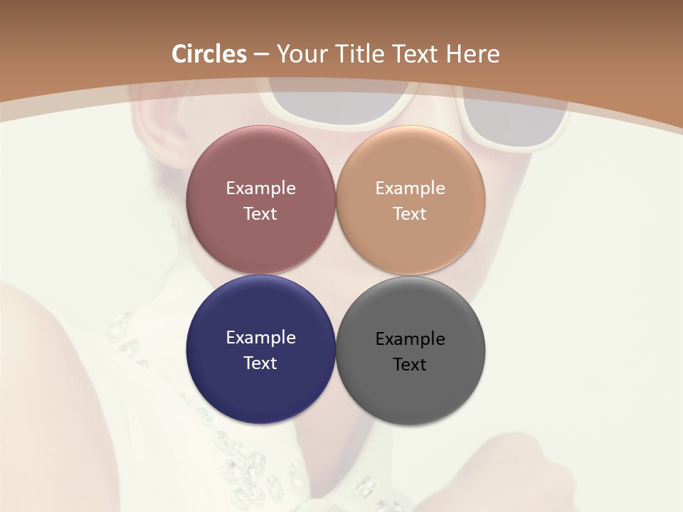 A Woman Wearing Sunglasses And A White Shirt PowerPoint Template