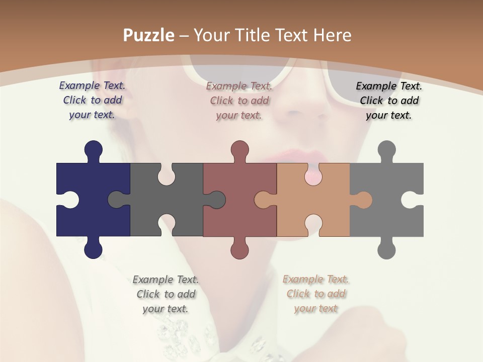 A Woman Wearing Sunglasses And A White Shirt PowerPoint Template