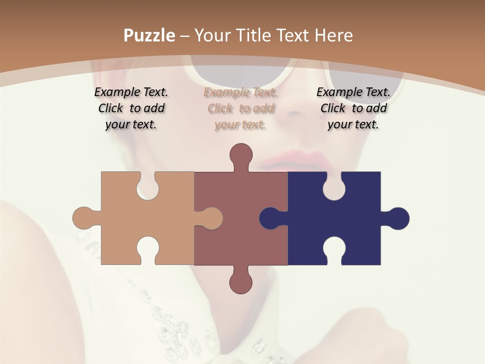 A Woman Wearing Sunglasses And A White Shirt PowerPoint Template