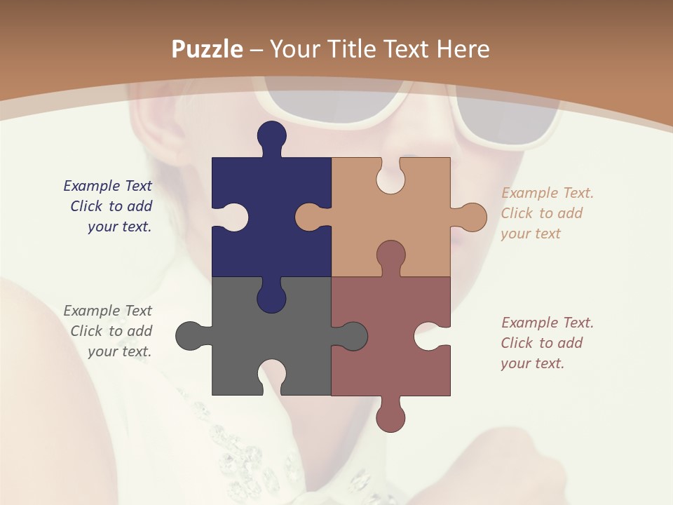 A Woman Wearing Sunglasses And A White Shirt PowerPoint Template