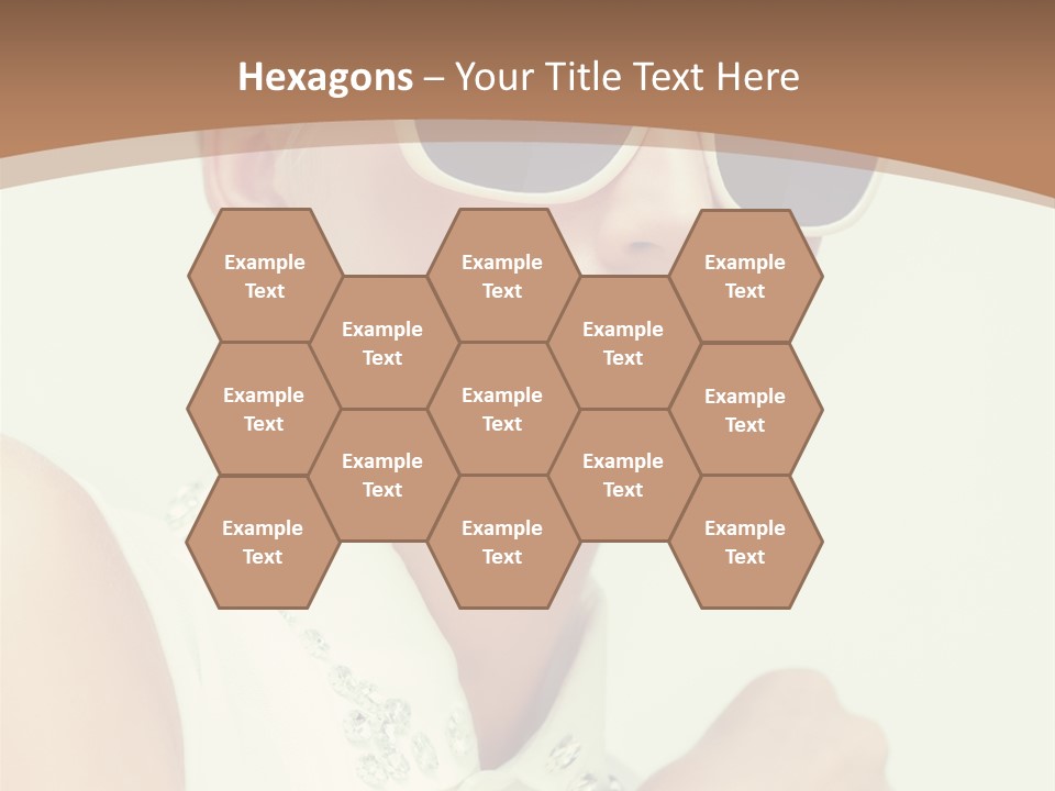 A Woman Wearing Sunglasses And A White Shirt PowerPoint Template
