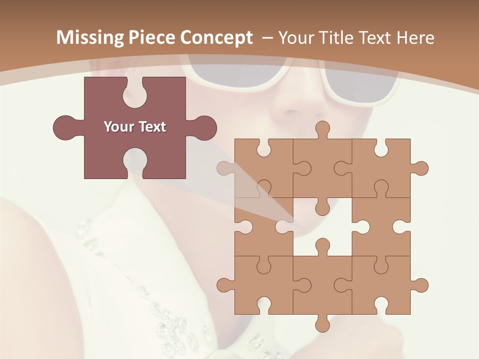 A Woman Wearing Sunglasses And A White Shirt PowerPoint Template
