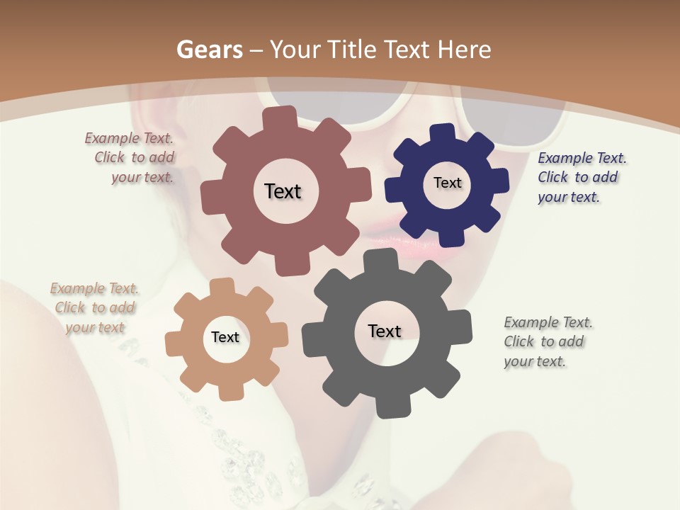 A Woman Wearing Sunglasses And A White Shirt PowerPoint Template