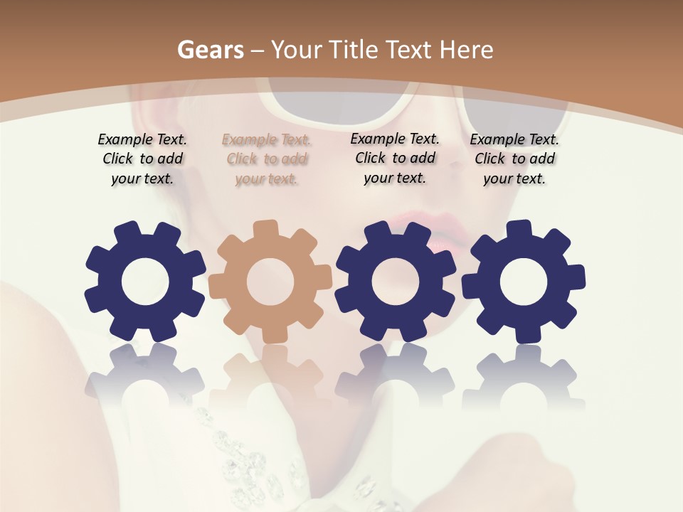 A Woman Wearing Sunglasses And A White Shirt PowerPoint Template