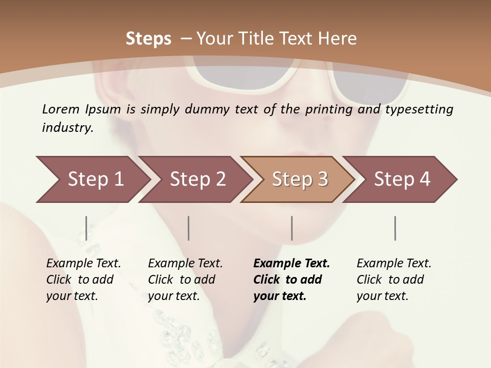 A Woman Wearing Sunglasses And A White Shirt PowerPoint Template