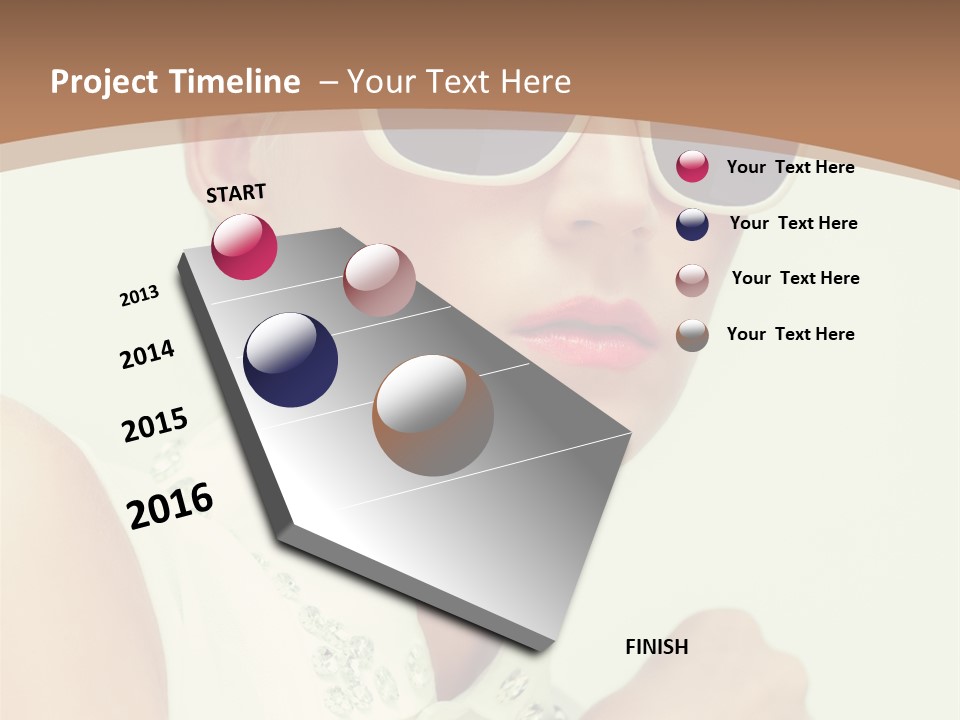 A Woman Wearing Sunglasses And A White Shirt PowerPoint Template