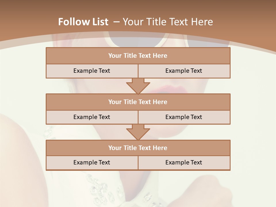 A Woman Wearing Sunglasses And A White Shirt PowerPoint Template