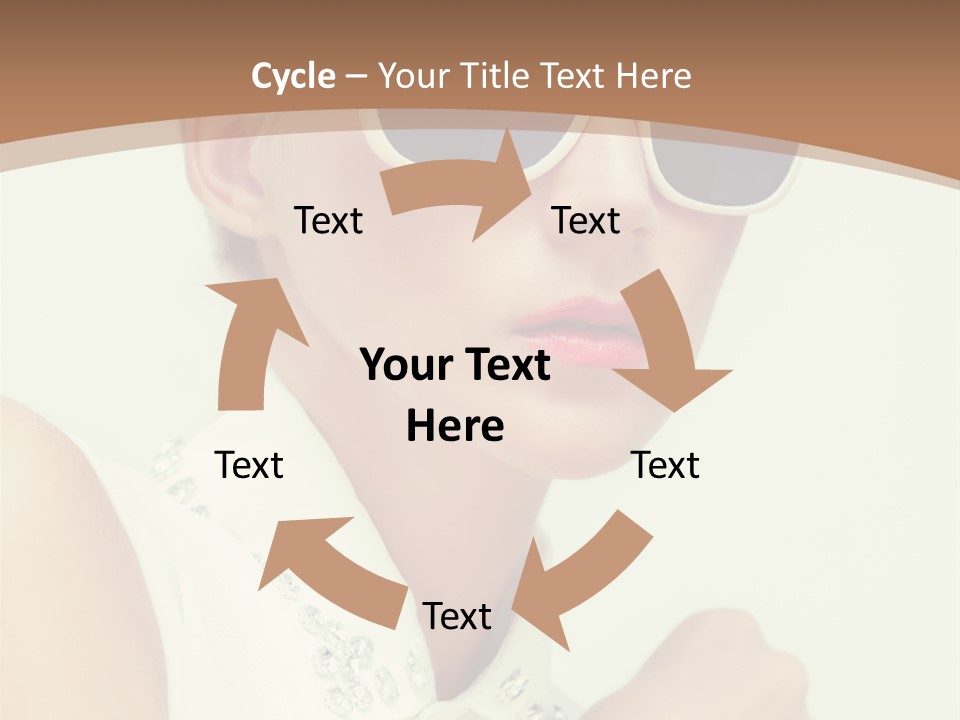 A Woman Wearing Sunglasses And A White Shirt PowerPoint Template