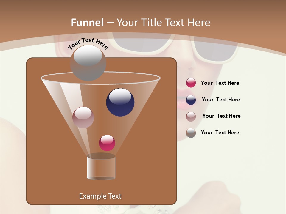 A Woman Wearing Sunglasses And A White Shirt PowerPoint Template