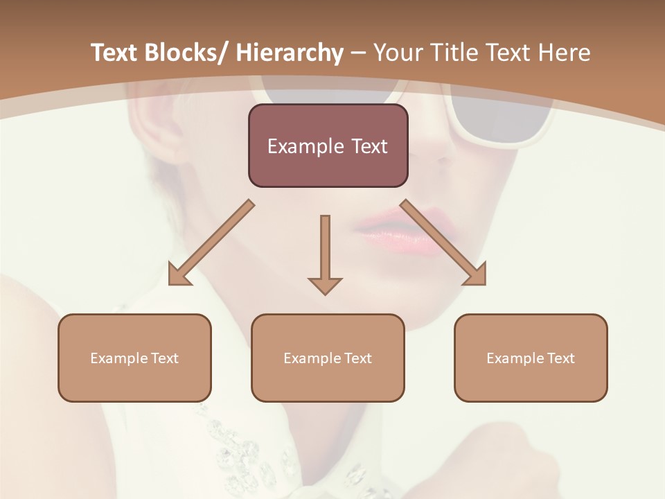 A Woman Wearing Sunglasses And A White Shirt PowerPoint Template