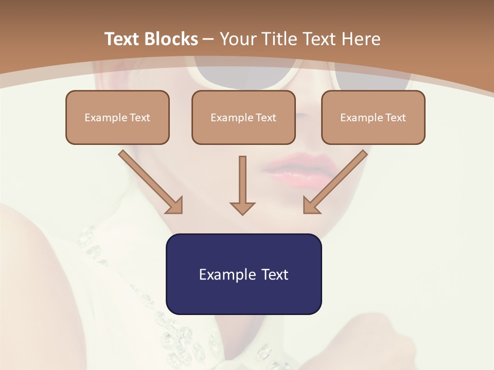 A Woman Wearing Sunglasses And A White Shirt PowerPoint Template