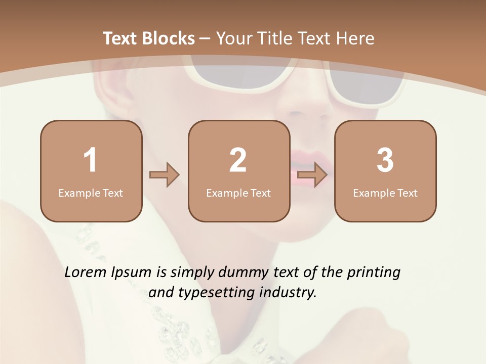 A Woman Wearing Sunglasses And A White Shirt PowerPoint Template