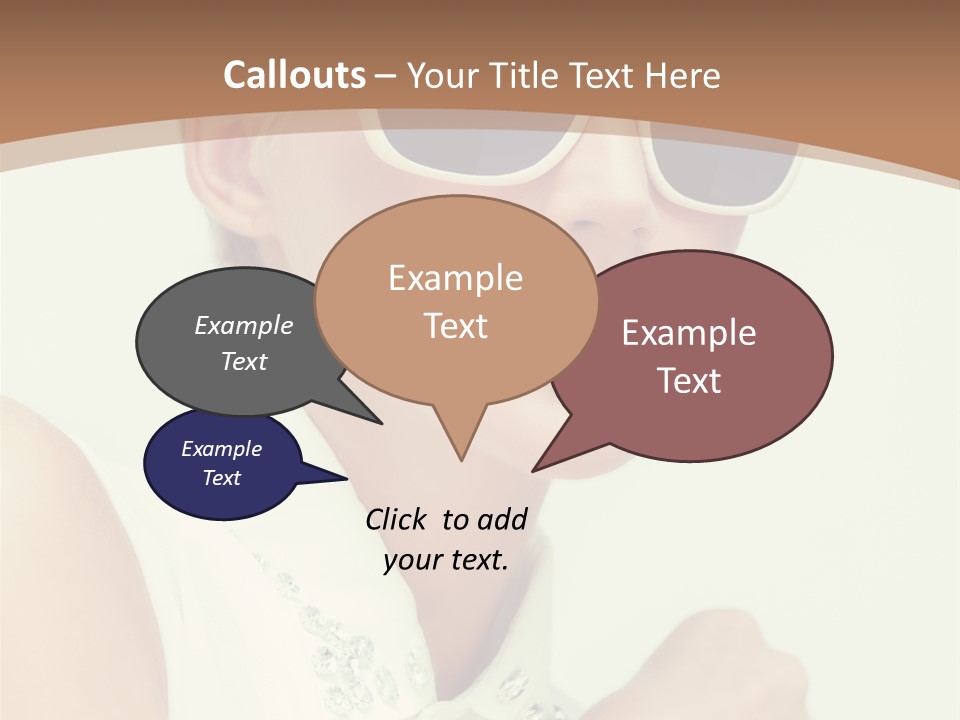 A Woman Wearing Sunglasses And A White Shirt PowerPoint Template