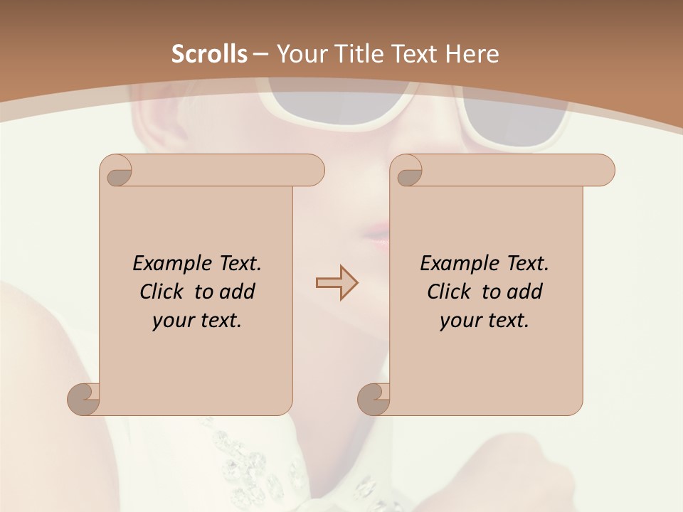 A Woman Wearing Sunglasses And A White Shirt PowerPoint Template