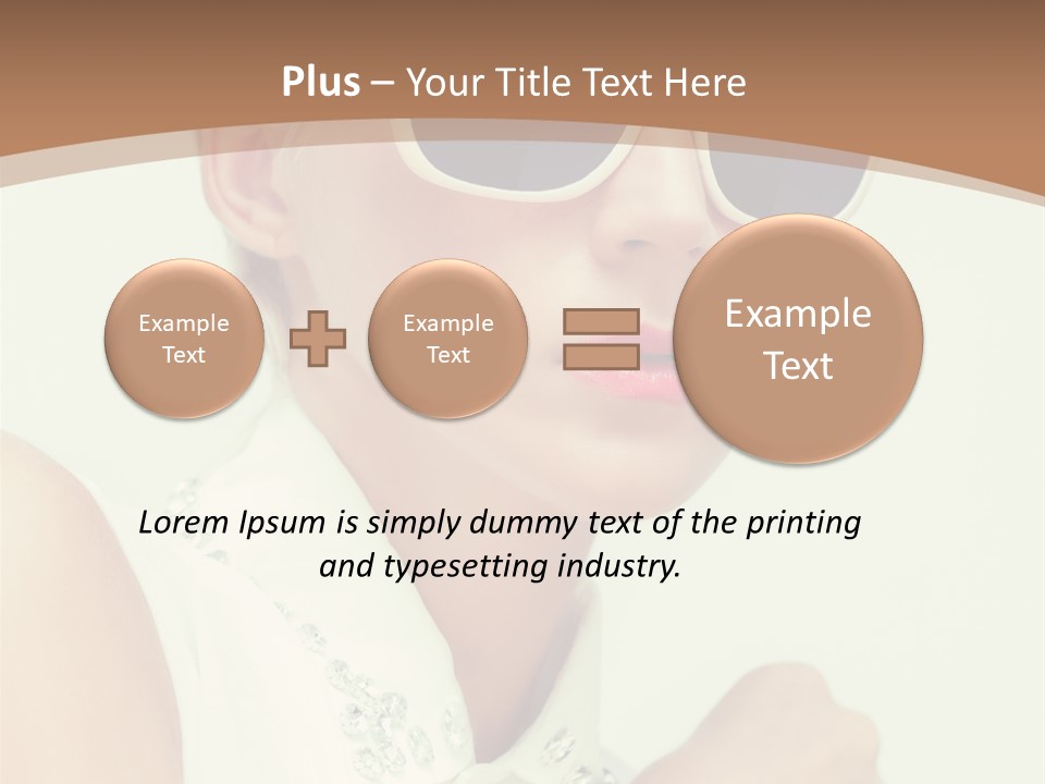 A Woman Wearing Sunglasses And A White Shirt PowerPoint Template