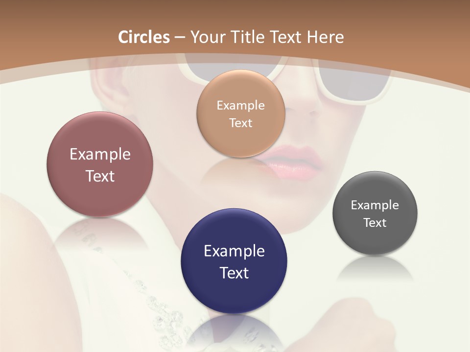 A Woman Wearing Sunglasses And A White Shirt PowerPoint Template