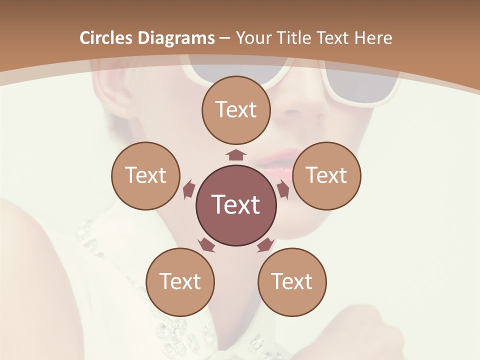 A Woman Wearing Sunglasses And A White Shirt PowerPoint Template