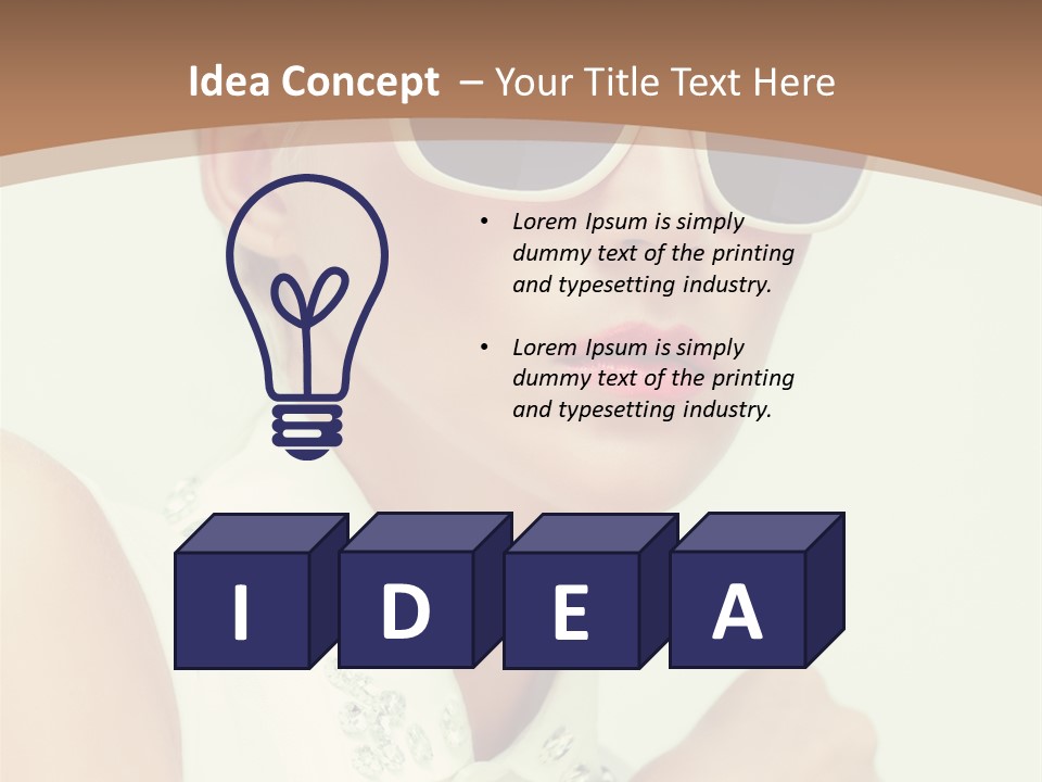 A Woman Wearing Sunglasses And A White Shirt PowerPoint Template