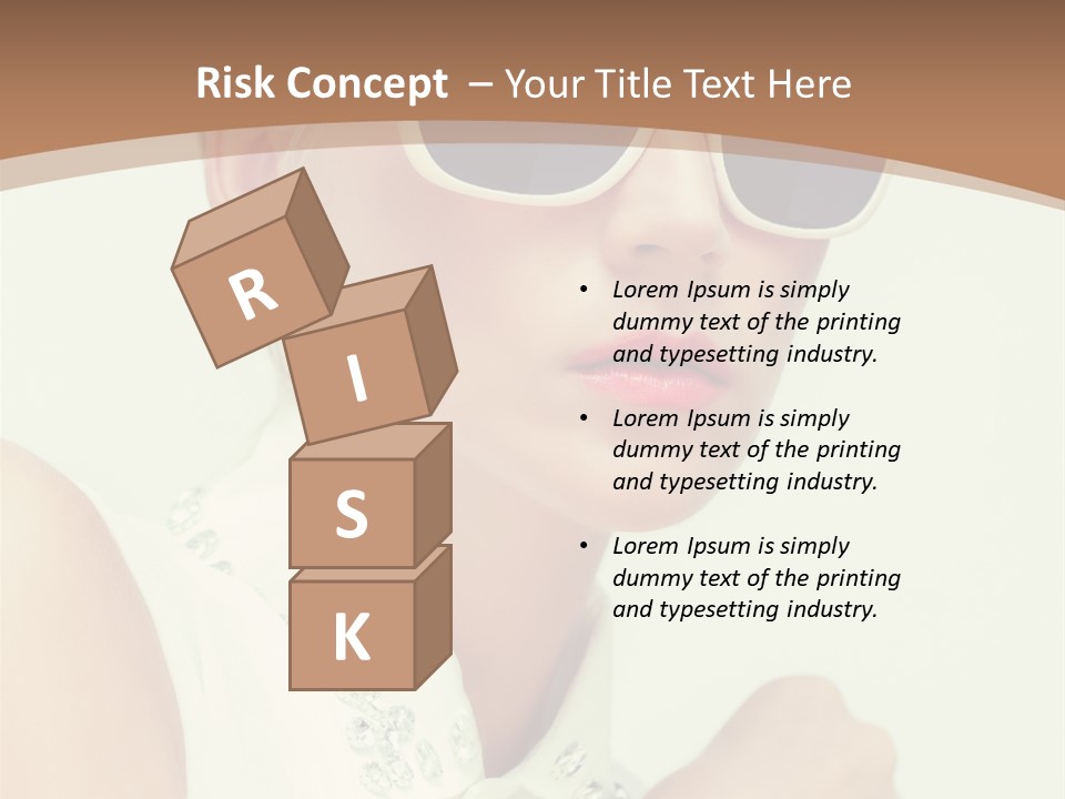 A Woman Wearing Sunglasses And A White Shirt PowerPoint Template
