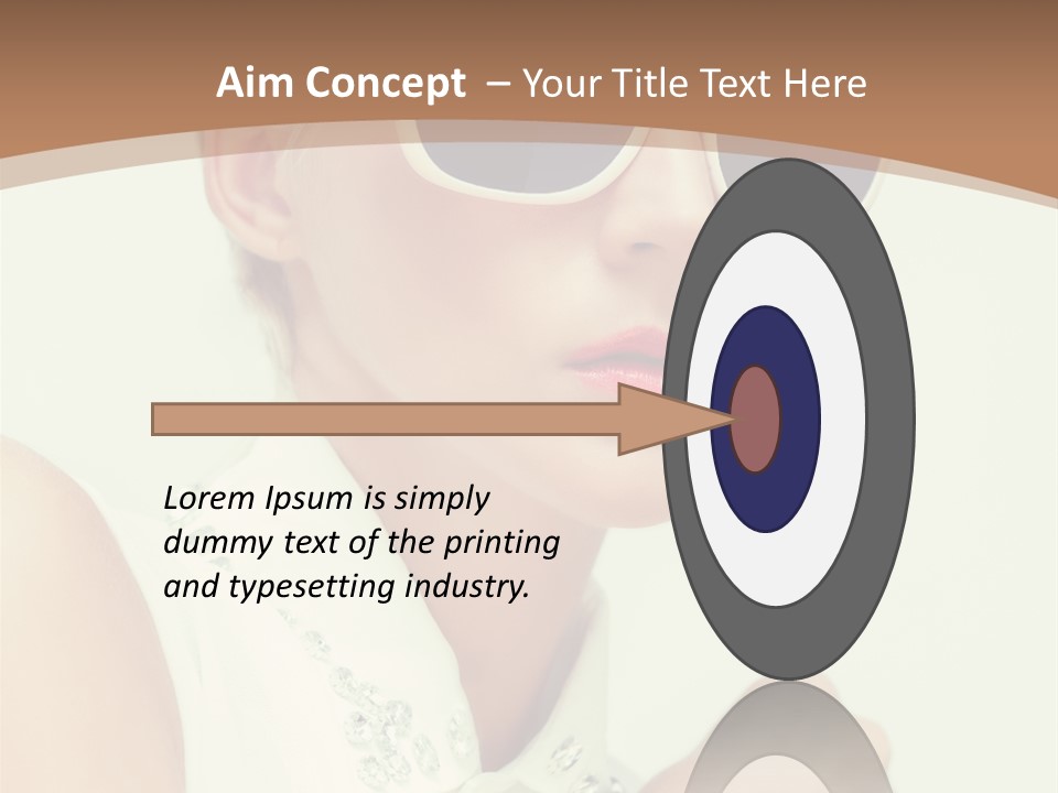 A Woman Wearing Sunglasses And A White Shirt PowerPoint Template
