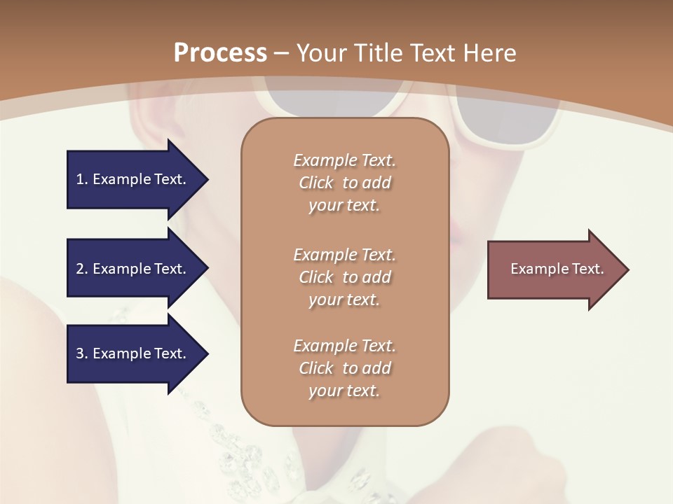 A Woman Wearing Sunglasses And A White Shirt PowerPoint Template