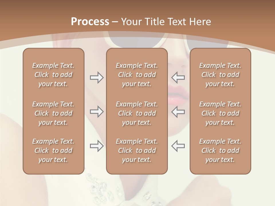 A Woman Wearing Sunglasses And A White Shirt PowerPoint Template