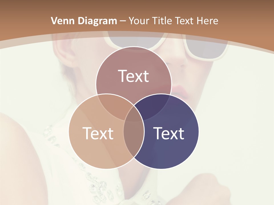 A Woman Wearing Sunglasses And A White Shirt PowerPoint Template