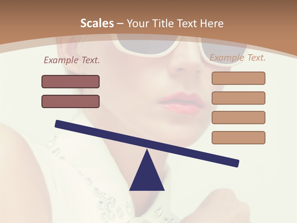 A Woman Wearing Sunglasses And A White Shirt PowerPoint Template