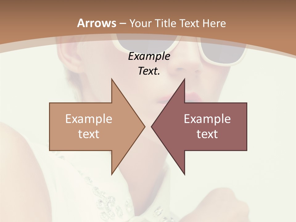 A Woman Wearing Sunglasses And A White Shirt PowerPoint Template