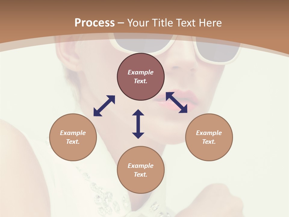 A Woman Wearing Sunglasses And A White Shirt PowerPoint Template
