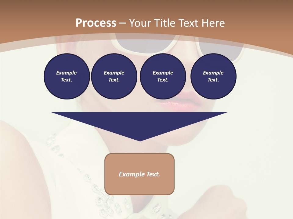 A Woman Wearing Sunglasses And A White Shirt PowerPoint Template