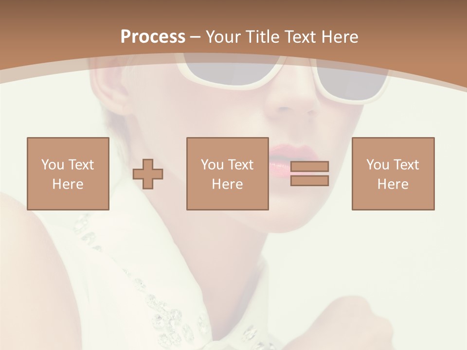 A Woman Wearing Sunglasses And A White Shirt PowerPoint Template