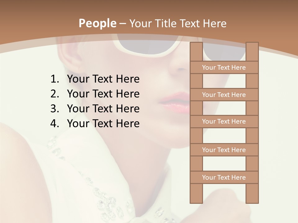 A Woman Wearing Sunglasses And A White Shirt PowerPoint Template