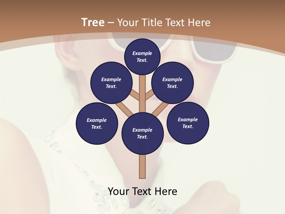 A Woman Wearing Sunglasses And A White Shirt PowerPoint Template