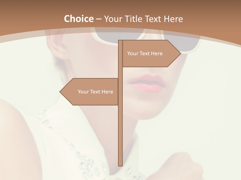 A Woman Wearing Sunglasses And A White Shirt PowerPoint Template