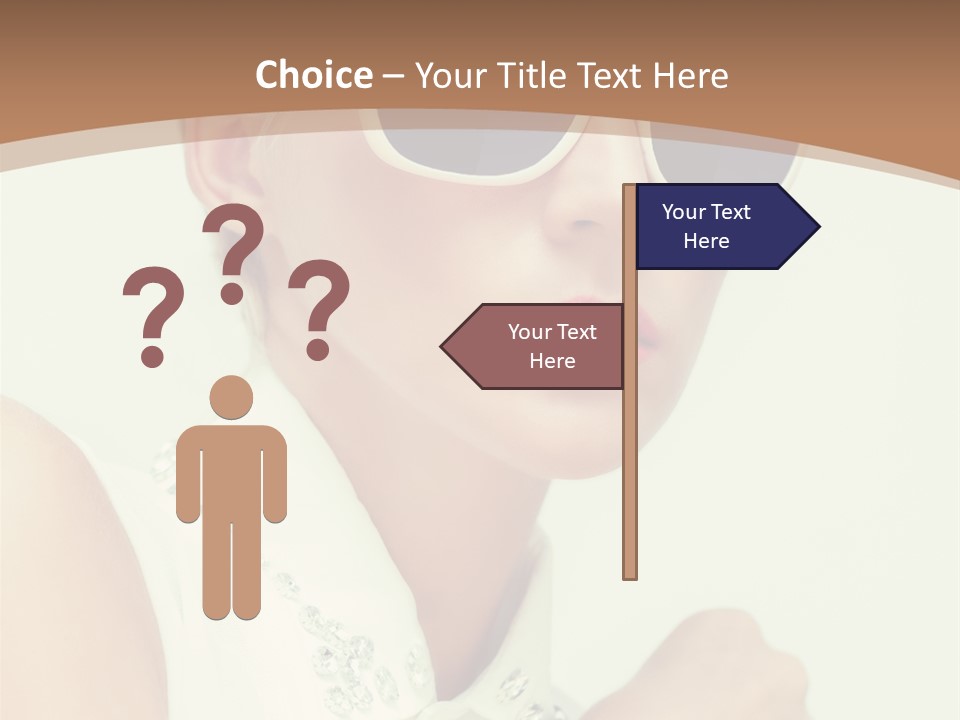 A Woman Wearing Sunglasses And A White Shirt PowerPoint Template