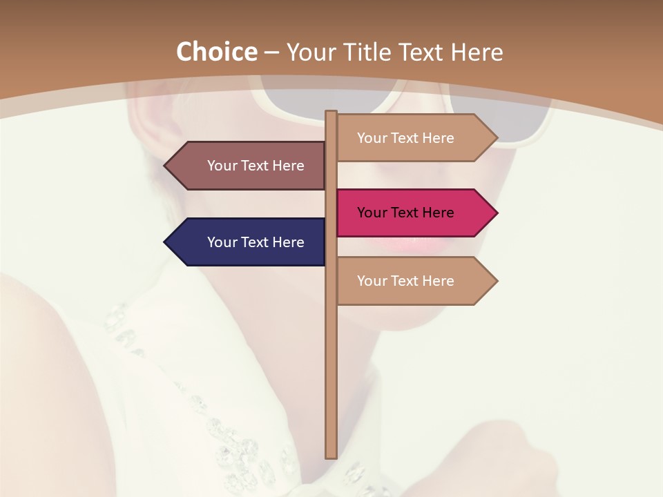 A Woman Wearing Sunglasses And A White Shirt PowerPoint Template
