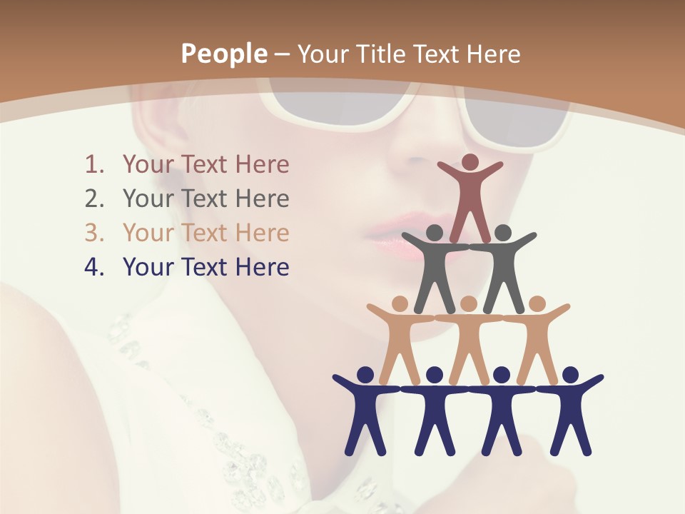 A Woman Wearing Sunglasses And A White Shirt PowerPoint Template