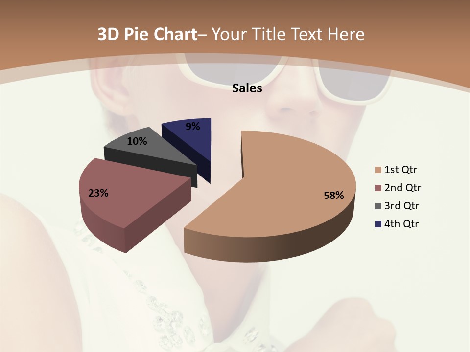 A Woman Wearing Sunglasses And A White Shirt PowerPoint Template