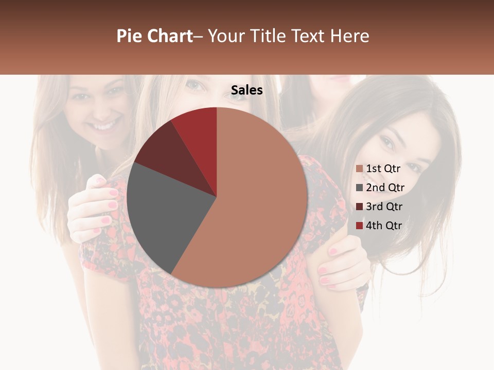 A Group Of Young Women Standing Next To Each Other PowerPoint Template